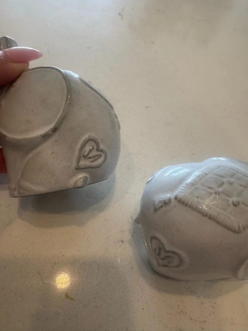 RARE Jonathan Adler Retired Elephant Salt & Pepper Shakers Gray